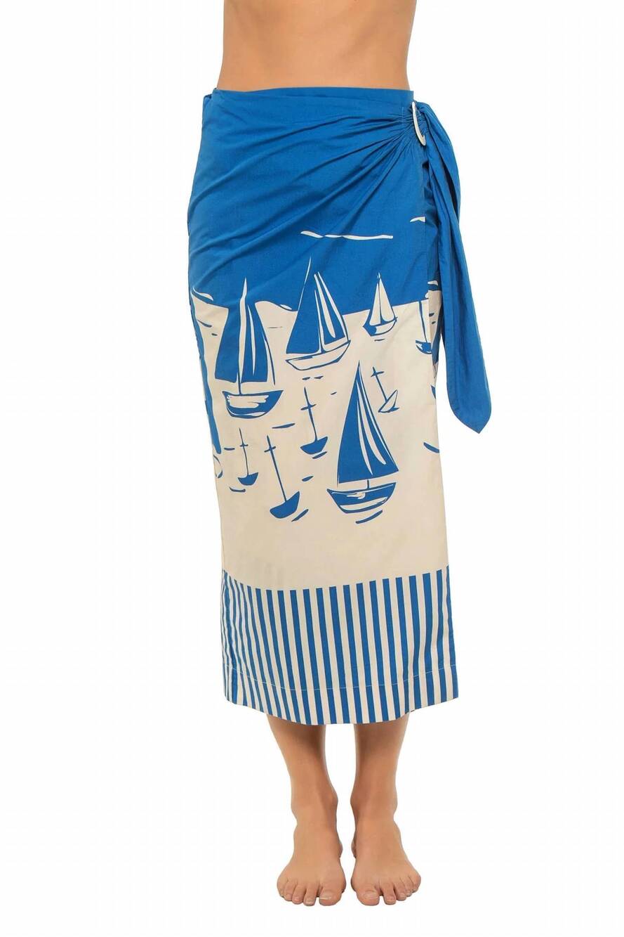 NEW CAROLINA K loren skirt in sailboats